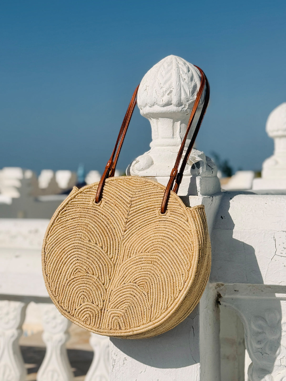 SAC PANIER PALMIER SIGNATURE NATUREL