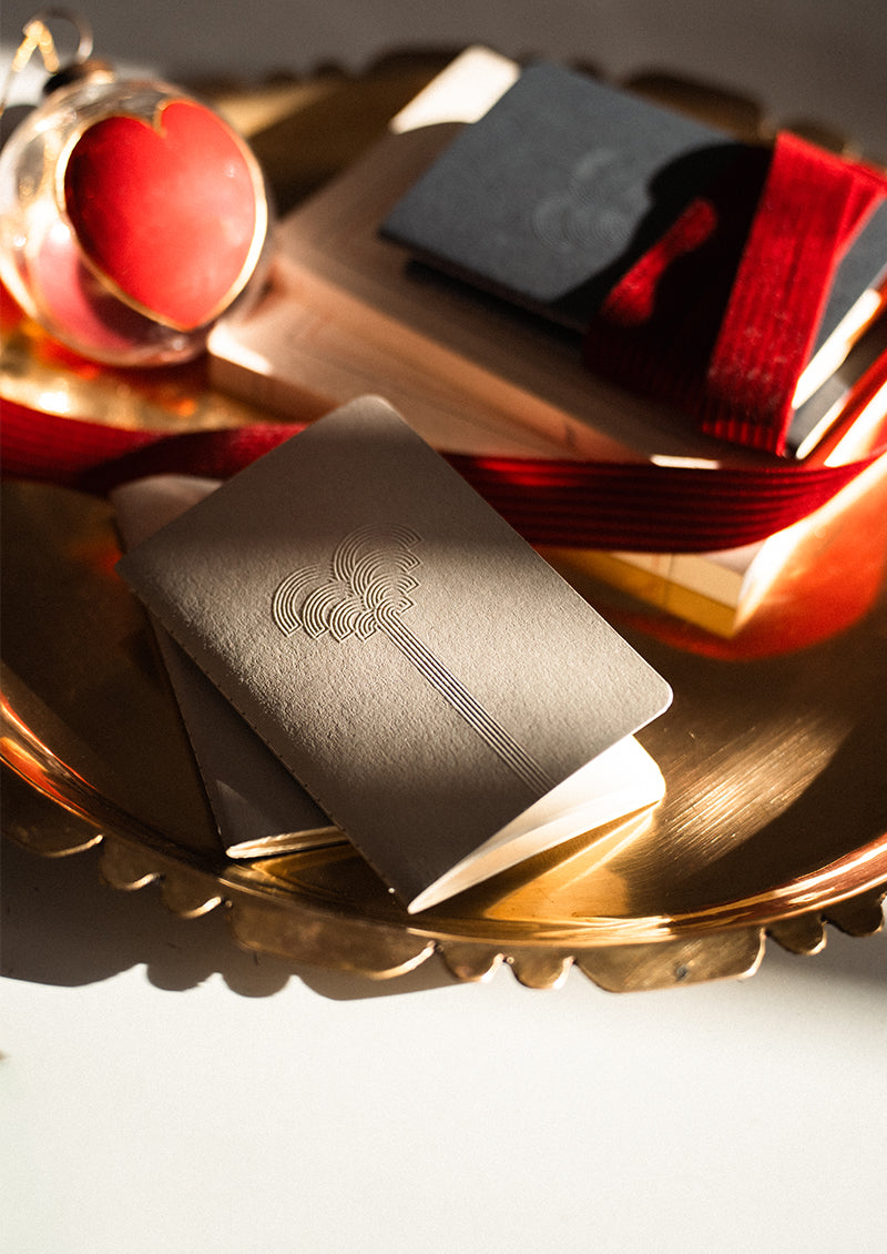 DEUX CARNETS PALMIER GRIS A6