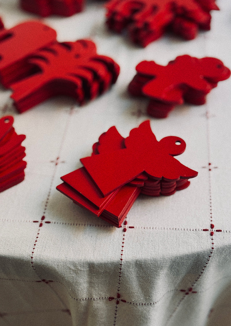 6 DÉCORATIONS NOËL ROUGE