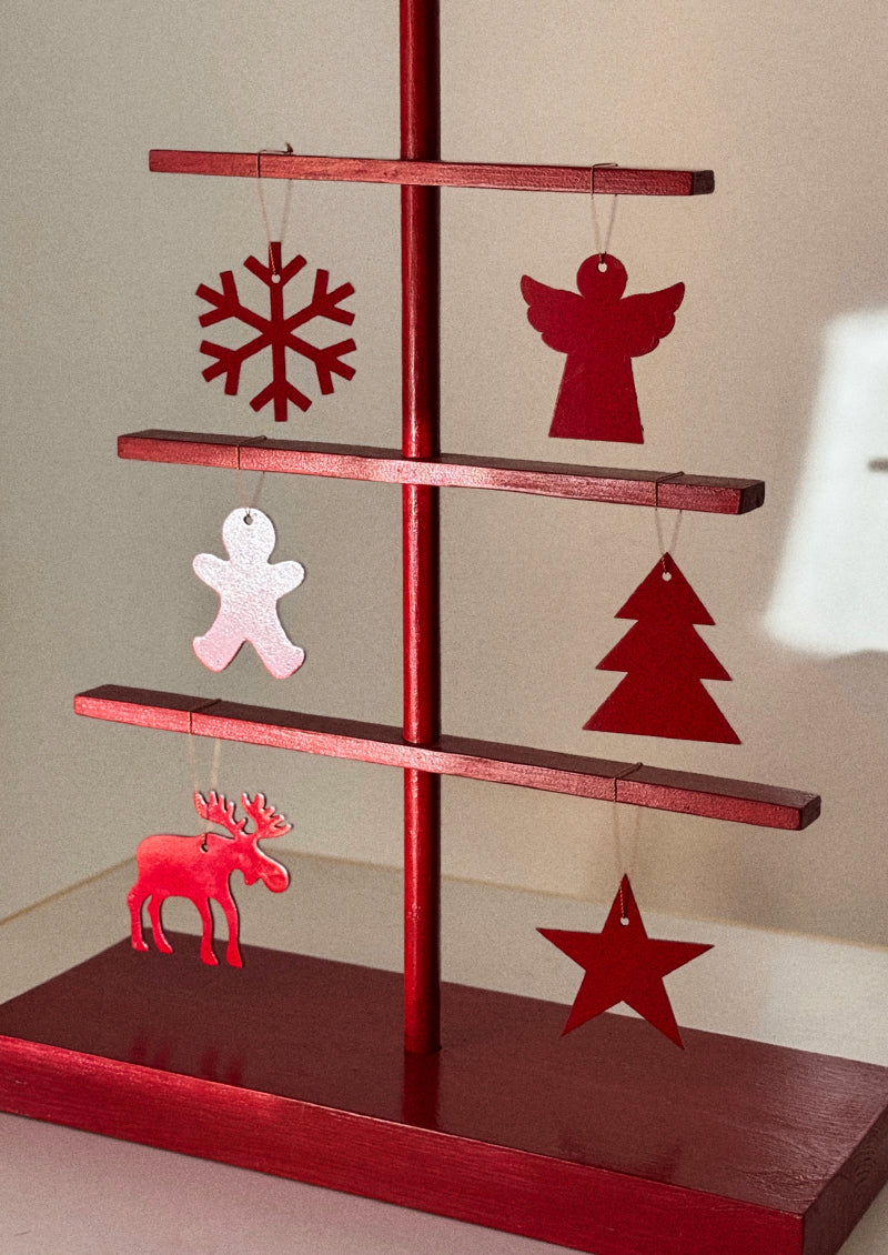 6 DÉCORATIONS NOËL ROUGE