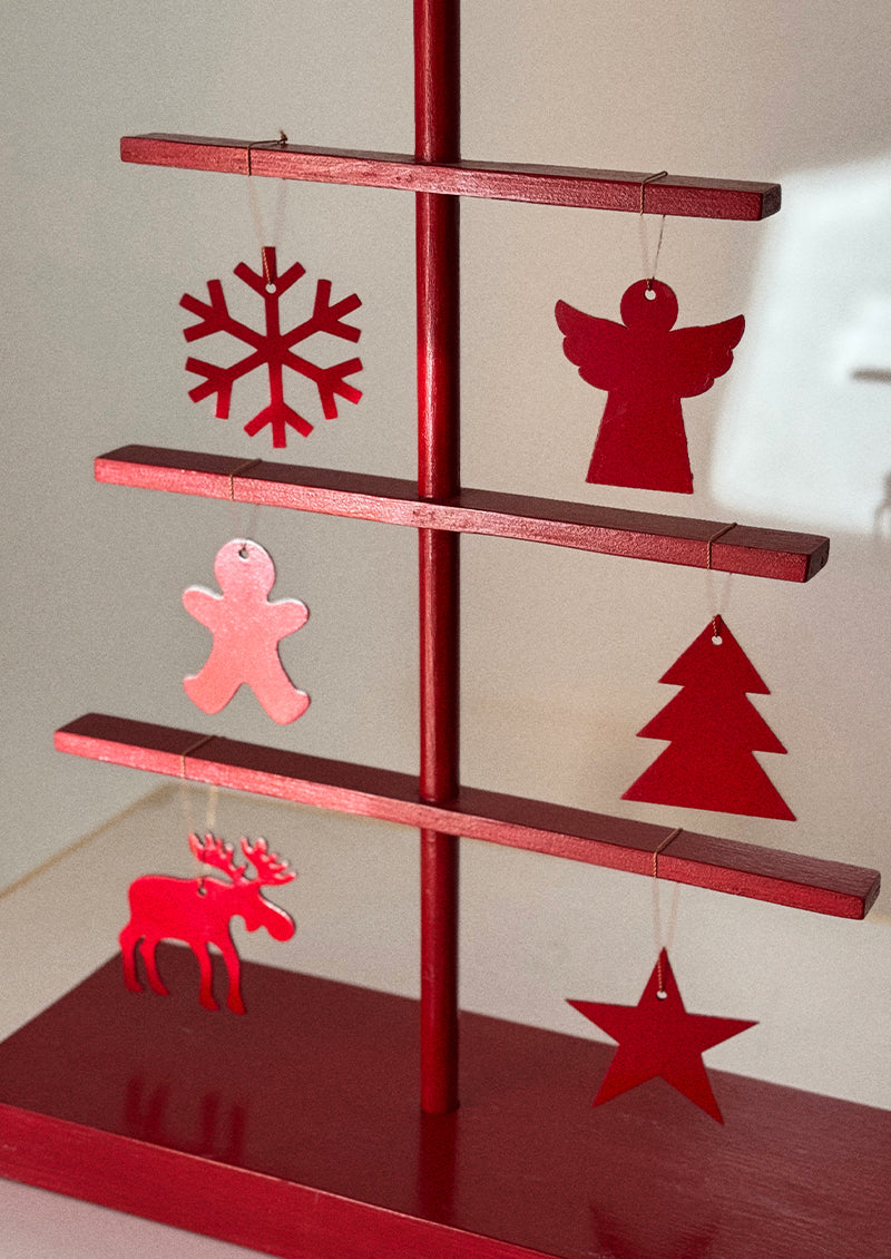 6 DÉCORATIONS NOËL ROUGE