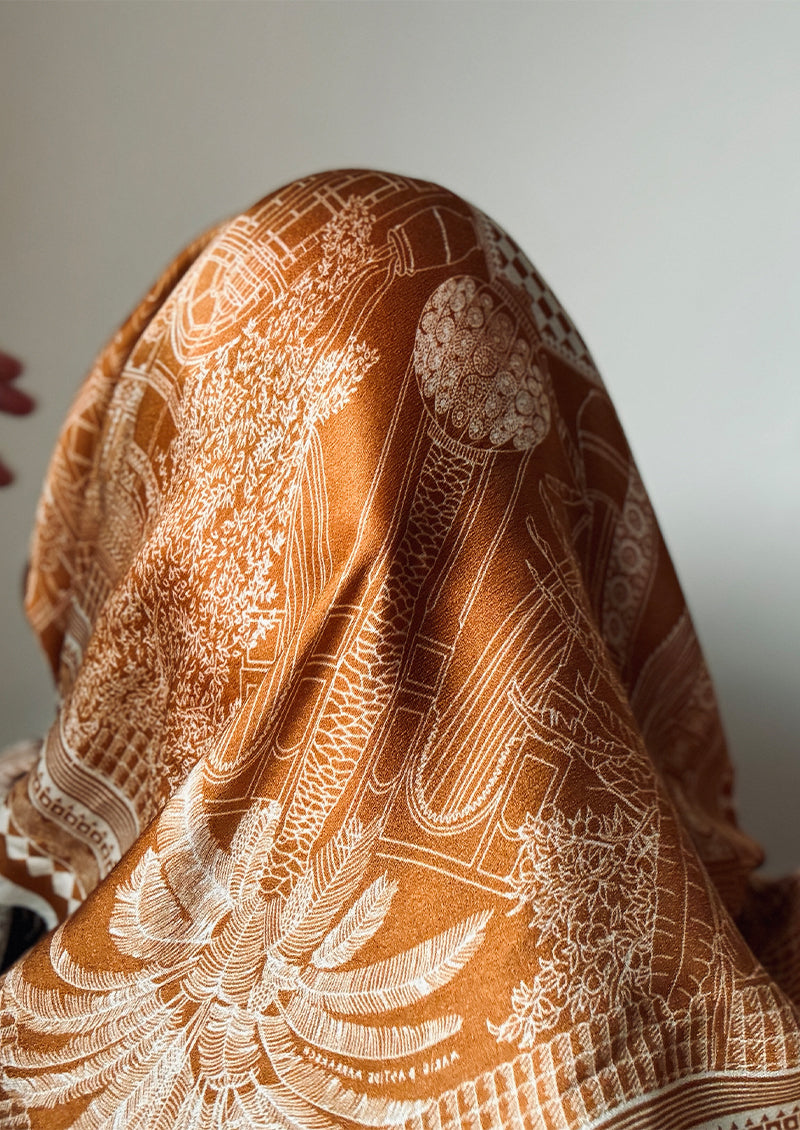 FOULARD CARRÉ DE SOIE Le riad aux merveilles