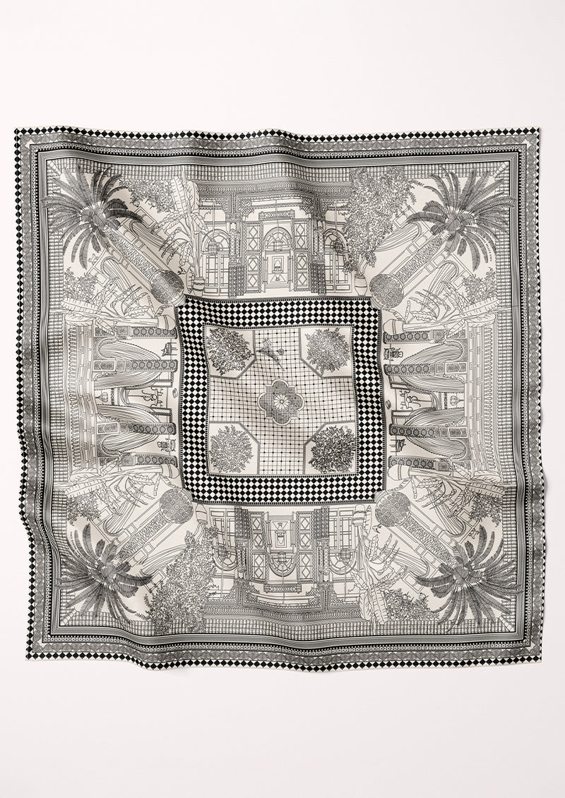 FOULARD CARRÉ DE SOIE Le riad aux merveilles
