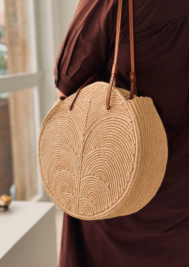 SAC PANIER PALMIER SIGNATURE NATUREL