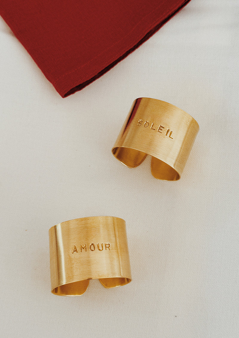 RONDS DE SERVIETTES SOLEIL & AMOUR