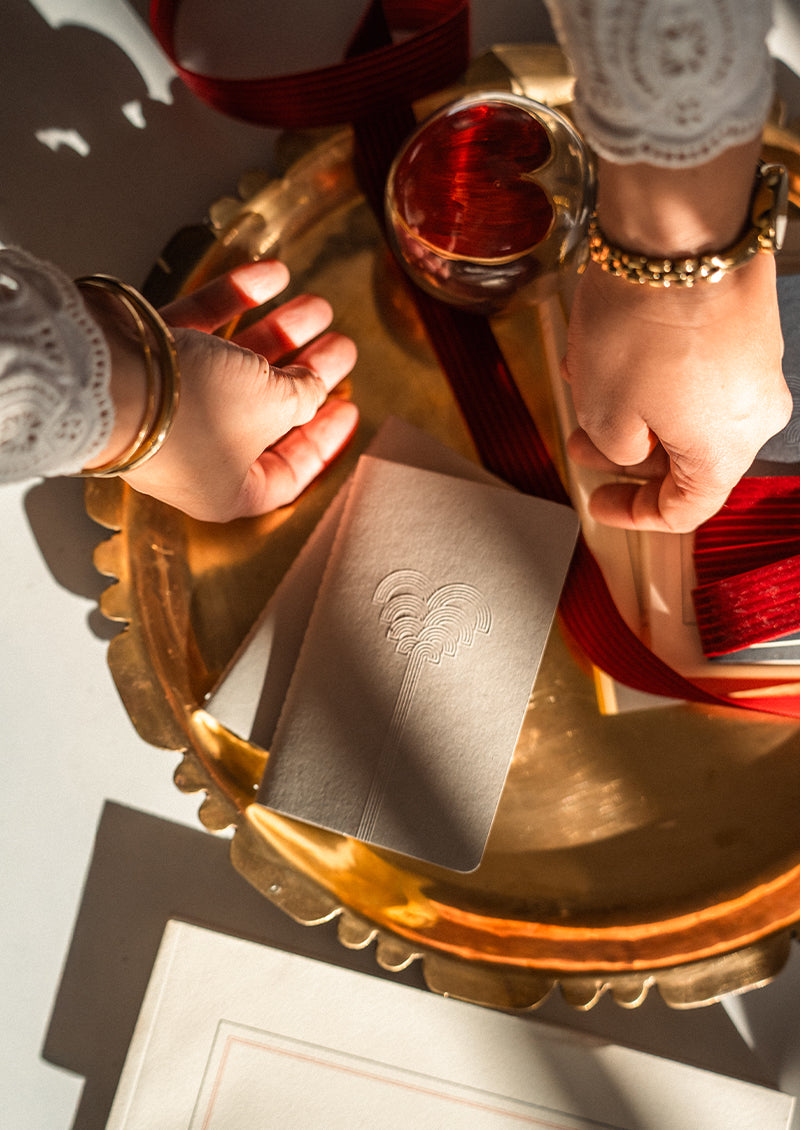 DEUX CARNETS PALMIER GRIS A6