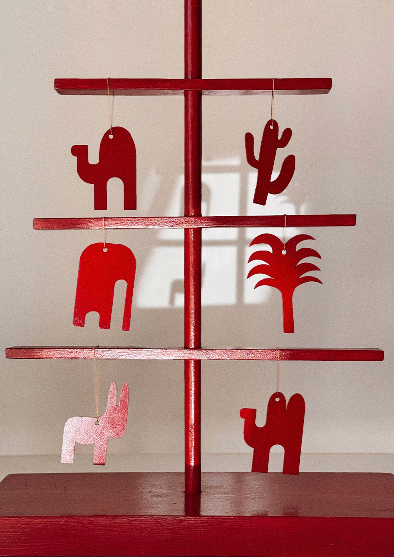 6 DÉCORATIONS AFRICA ROUGE