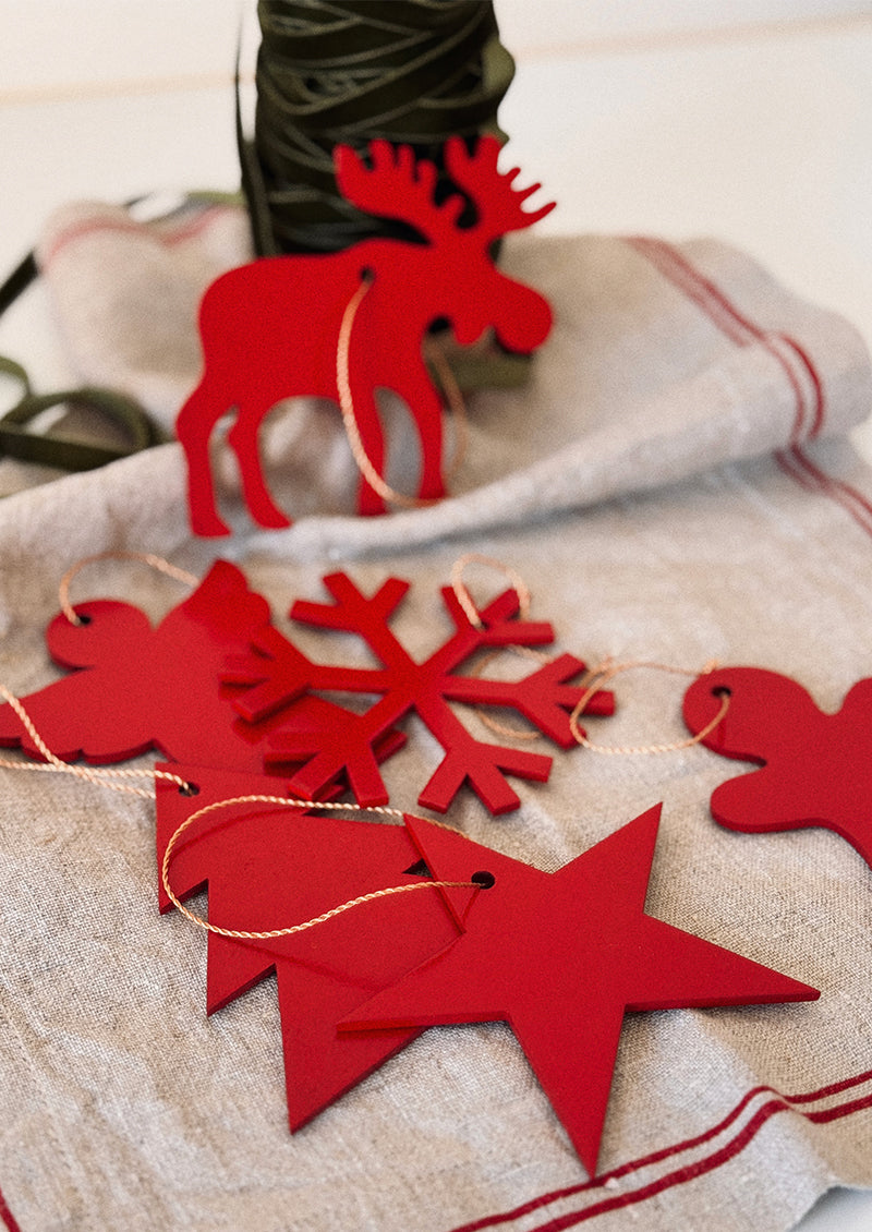 6 DÉCORATIONS NOËL ROUGE