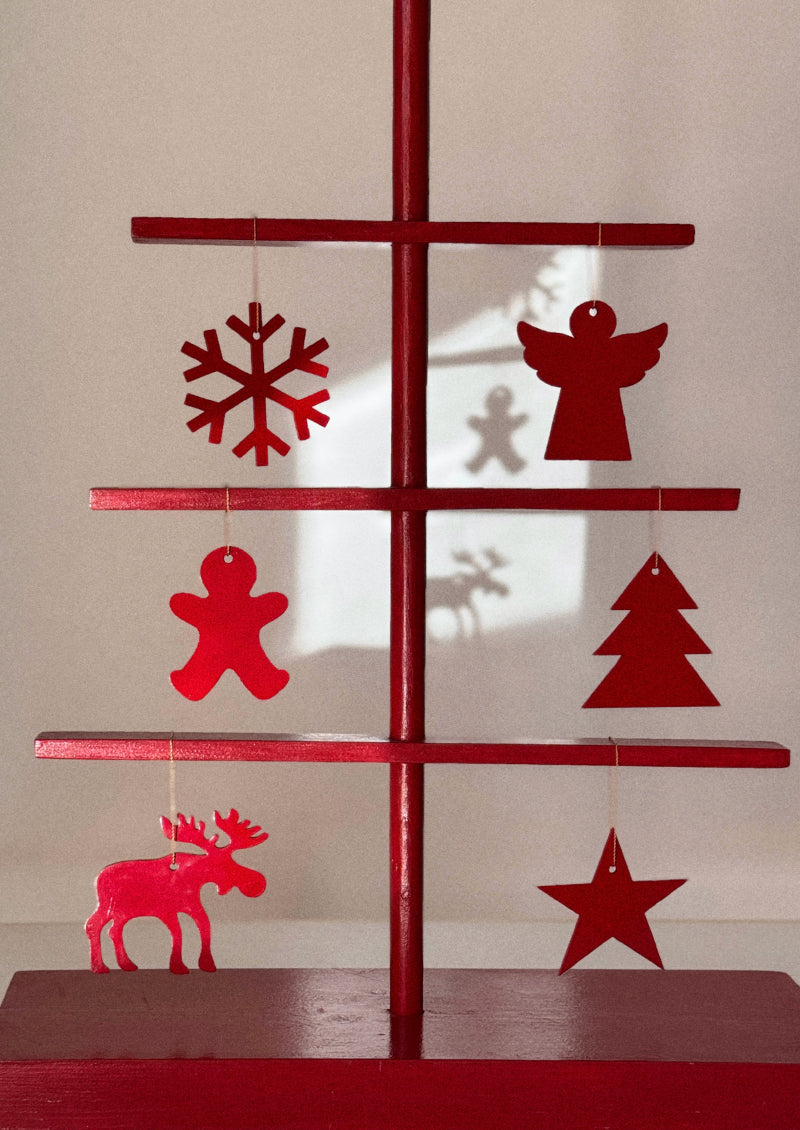 6 DÉCORATIONS NOËL ROUGE