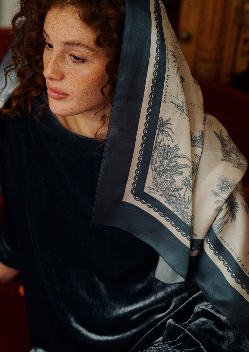 FOULARD EN SOIE MARIBIA RÉÉDITION