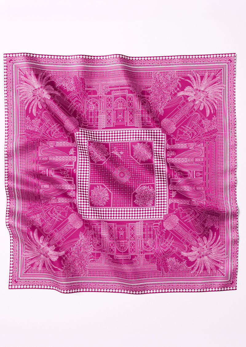 FOULARD CARRÉ DE SOIE Le riad aux merveilles