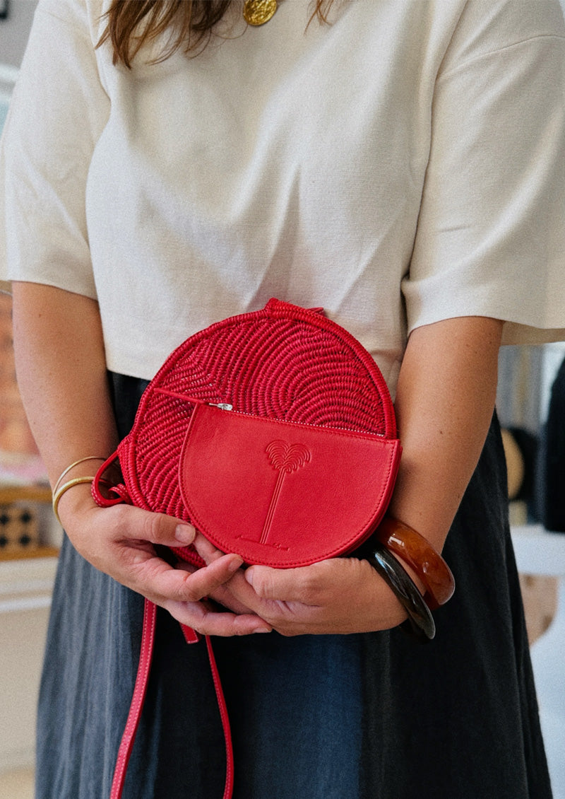 MINI POCHETTE PALM ROUGE