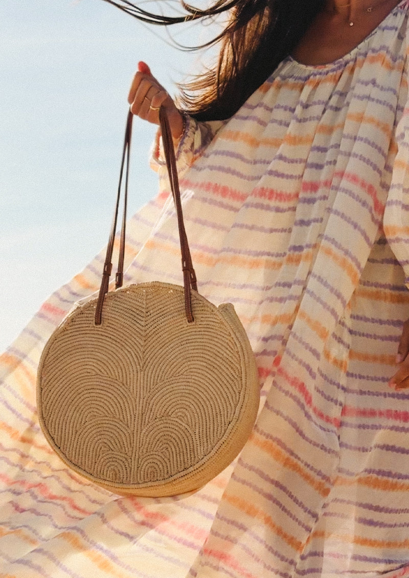 SAC PANIER PALMIER SIGNATURE NATUREL