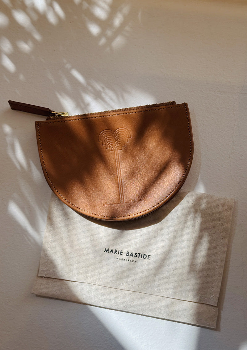 MINI POCHETTE PALM COGNAC