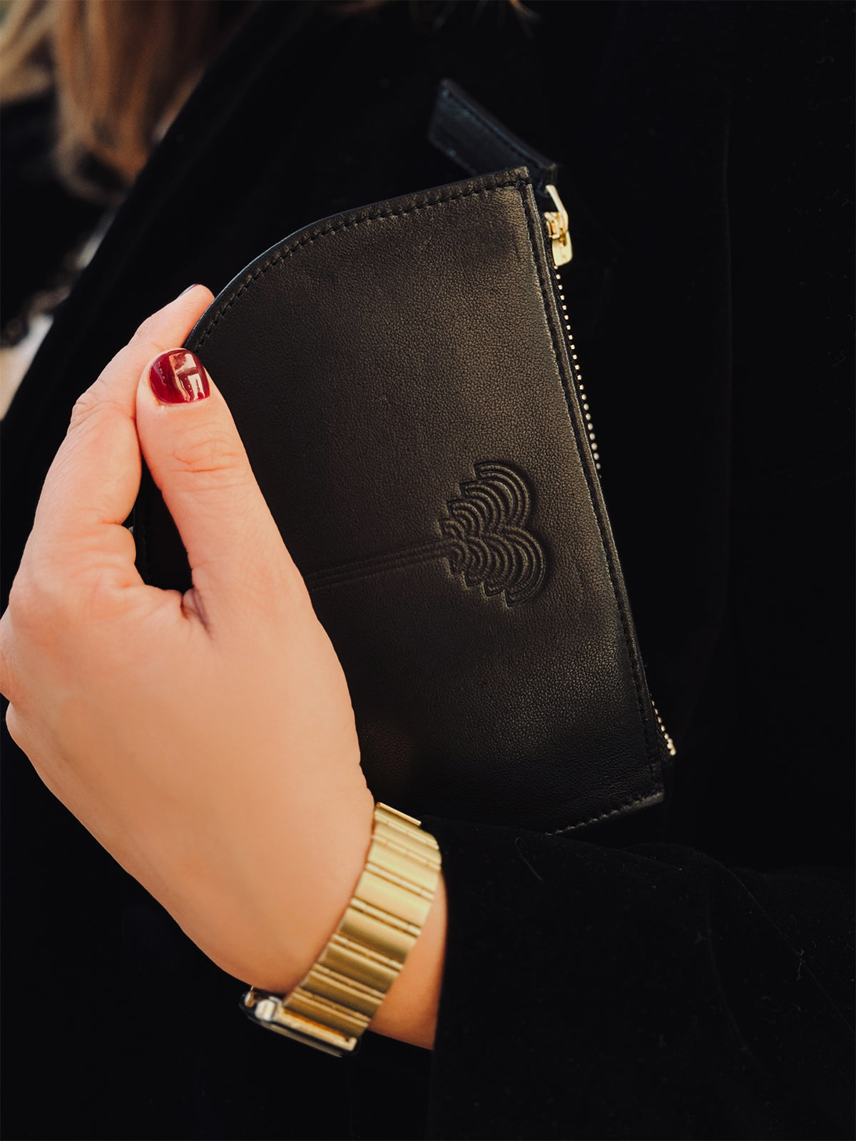 MINI POCHETTE PALM NOIRE